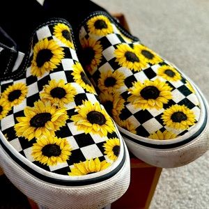 Ladies Sunflower and Check Vans